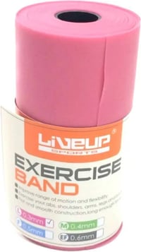 Rolo Faixa Elastica Liveup LEVE rosa