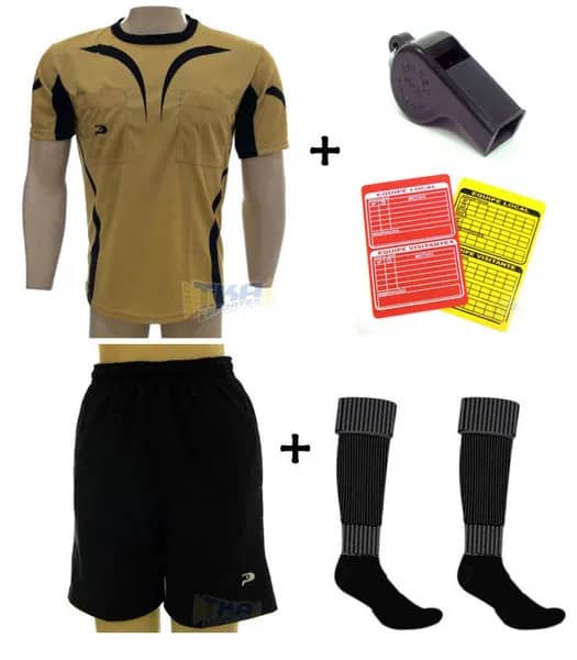 Kit Conjunto Arbitro Juiz Ouro 7x1 completo