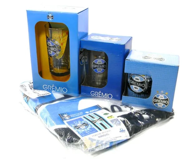 Kit Presente Torcedor GREMIO RS 4x1 Toalha Caneca Cafe Choop Copo