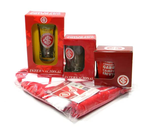 Kit Presente Torcedor INTERNACIONAL RS 4x1 1toalha 1Caneca 1Cafe 1Copo
