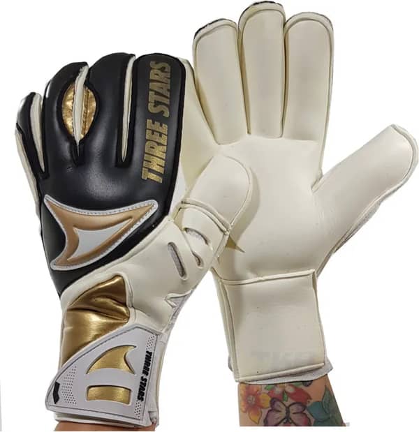 Luva Goleiro Three Stars TIGRA pto/bco
