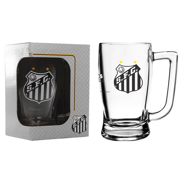 Caneca Vidro 340ml SANTOS SP