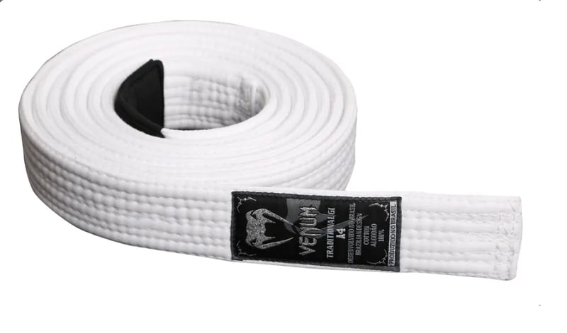 Faixa VENUM Jiu Jitsu BJJ belt Branca ponteira