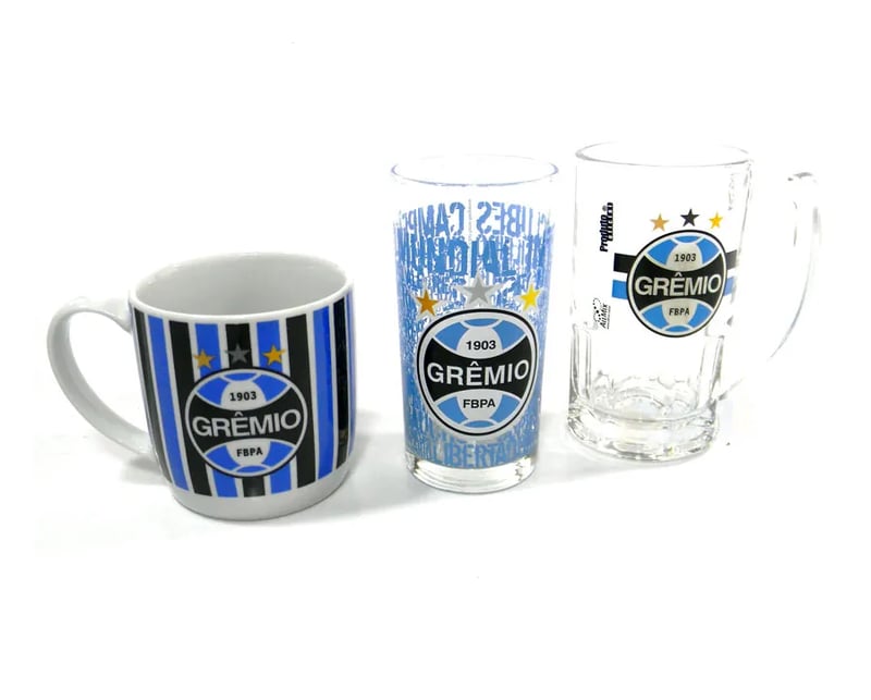 Kit Presente Torcedor Gremio RS 3x1 Canecas