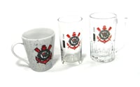 Kit Presente Torcedor Corinthians SP 3x1 Canecas