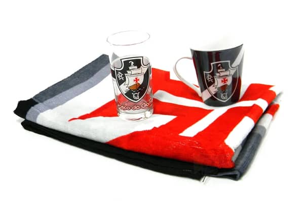 Kit Presente Torcedor VASCO RJ 3x1 toalha caneca 300ml copo