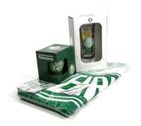 Kit Presente Torcedor PALMEIRAS SP 3x1 toalha Caneca 300ml e Copo Longo