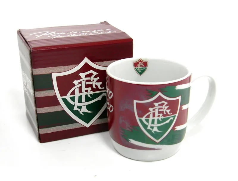 Kit Presente Torcedor Fluminense RJ 4x1 Toalha 2Canecas e Copo