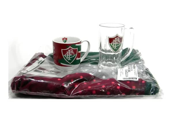 Kit Presente Torcedor FLUMINENSE RJ 3x1 Toalha Caneca 340ml Cafe 300ml