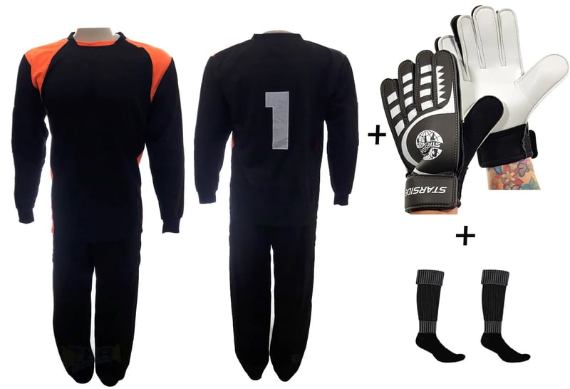 Conjunto 1Camisa 1Calca 1Meia 1Luva Goleiro TRB pto