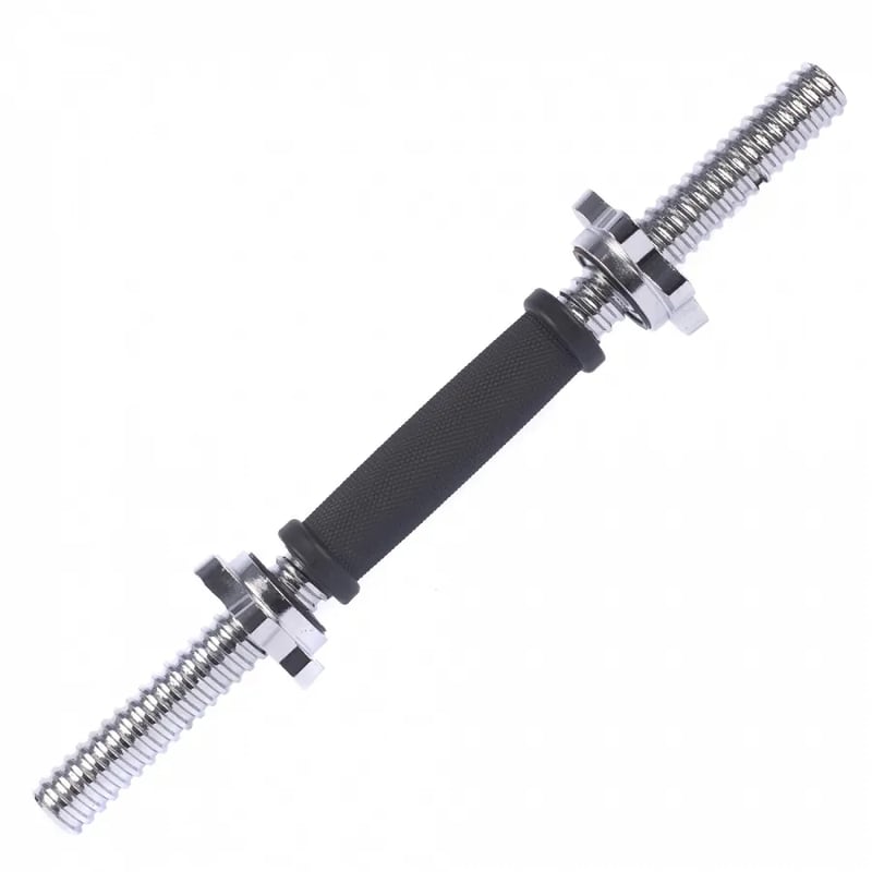 Barra Liveup 40cm Macica Cromada c/ rosca Emborrachada estrela 25mm
