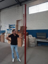 Poste Adaptado 3x1 Volei, Futvolei Beach Tennis Galvanizado PAR