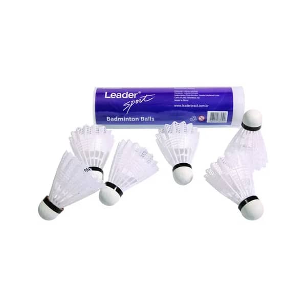 Tubo Peteca Badminton Leader Nylon c/ 6 pcs
