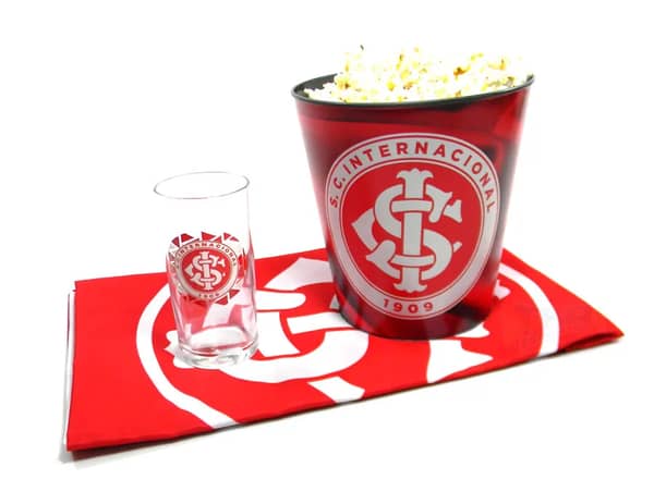 Kit Torcedor 3x1 Pipoca Bandeira Copo Internacional RS