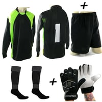 Kit Goleiro 4 x 1 Bermuda TRB pto/vrd Infantil