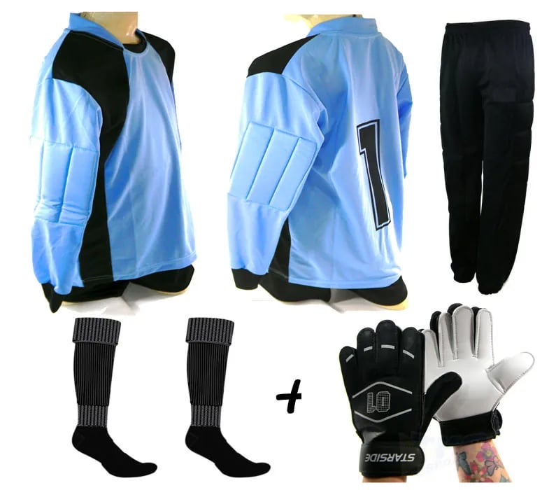 Kit Conjunto 4x1 Goleiro Calca TRB cls/pto infantil