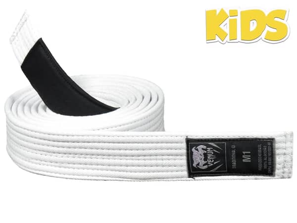 Faixa VENUM Jiu Jitsu BJJ belt Branca ponteira infantil