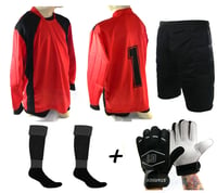 Kit Goleiro 4 x 1 Bermuda vrm/pto Infantil