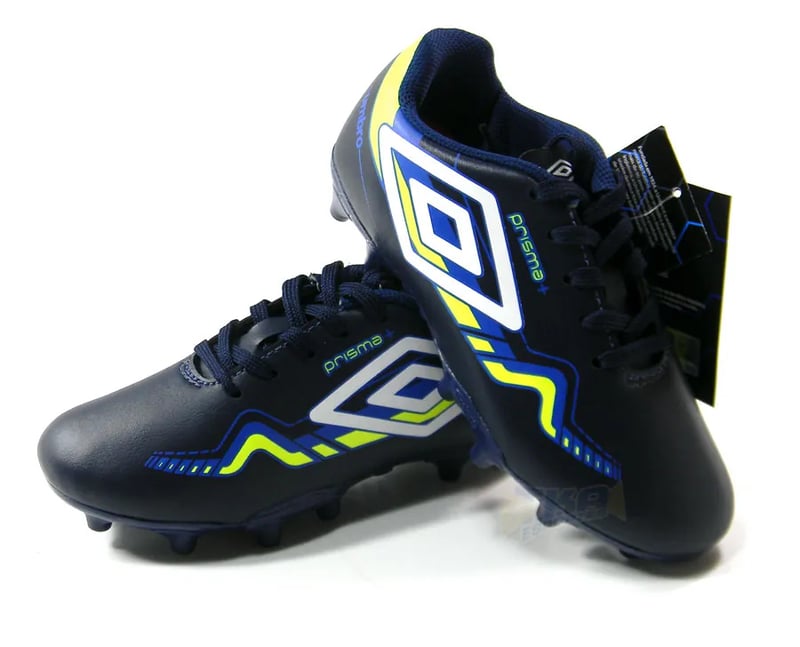 Chuteira Umbro PRISMA JR Campo azl/mrh infantil