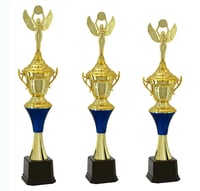 Kit Trofeu 3pcs 501291 Vencedor 48 45 41 cm drd/azl Gravacao Gratis