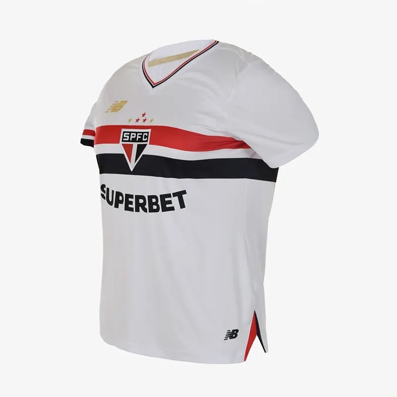 Camisa Sao Paulo SP Oficial 1 Feminina 25/26 bco