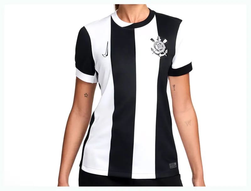 Camisa Nike Corinthians 3 Feminina pto/bco