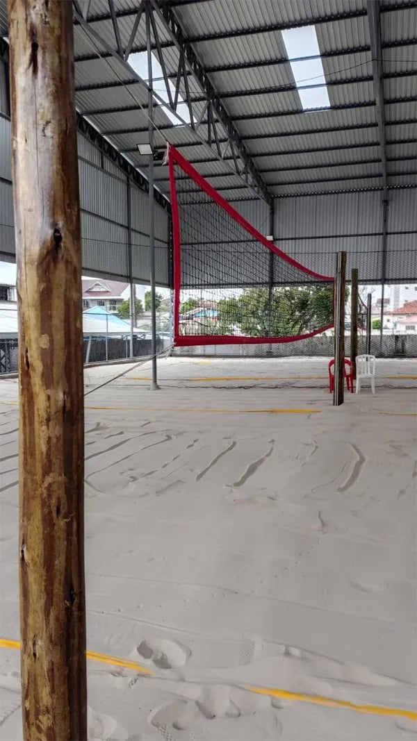 Rede Beach Tennis 4lonas 2mm pto/vrm