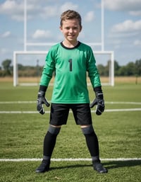Kit Goleiro 4 x 1 Bermuda FAIR vrd esc Infantil