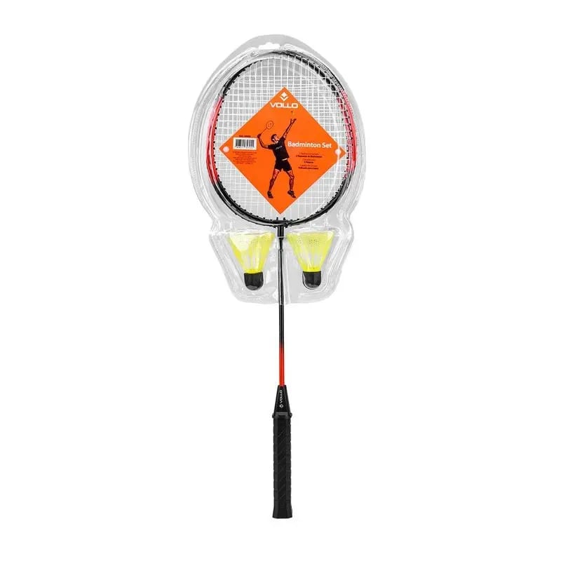 Kit Badminton Vollo 2 raquetes c/ 2 petecas basic