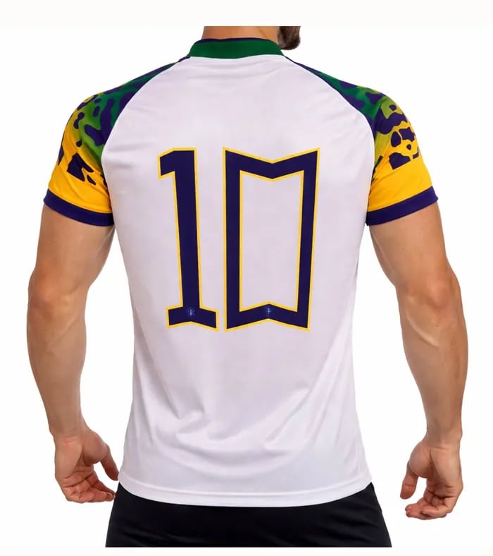 Camisa Brasil Torcedor Selecao N10 bco adulto