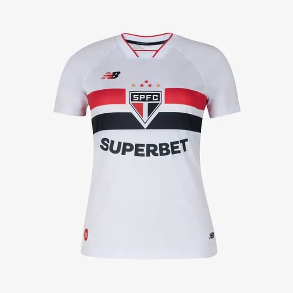 Camisa Sao Paulo SP Oficial 1 Feminina 26/27 bco
