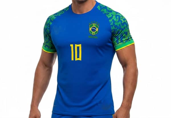 Camisa Brasil Torcedor Selecao N10 azul adulto